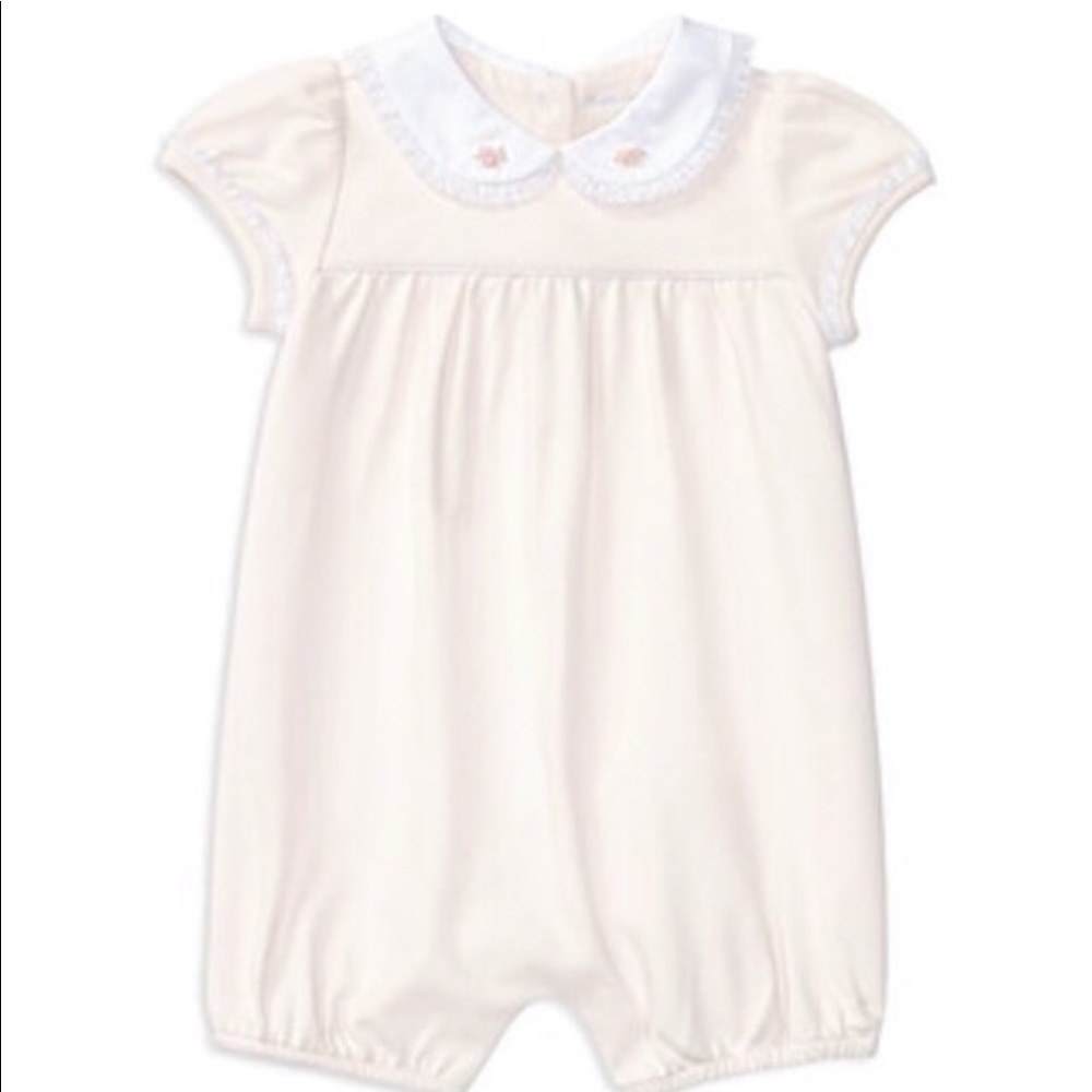 Ralph Lauren lace trimmed knit romper